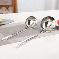 ELMER Strainer Spoon Fondue Restaurant Kitchen Tool Stainless Steel Double-Use Creative Soup Ladle