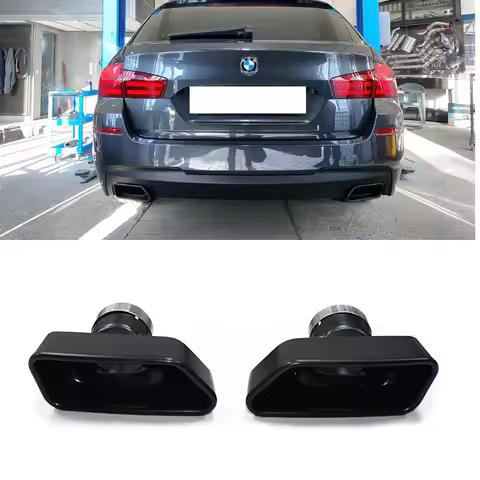 Car Exhaust Pipe For BMW F10 F11 F12 F13 535i 535d 640i 640d 550i 650i Square Tailpipe Muffler Tip N