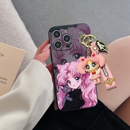 For Huawei Y5 2018 Y5 Prime Y5P Y6P Y6 2018 Y6 2018 Y5 Lite 2018 Prime 2018 Y6 2019 Y6 Pro 2019 Y6S Cute Sailor Moon Phone Case With Toy Key Chain Wrist Strap