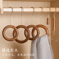 Wooden Circle Clothing Store Accessories Dedicated Wooden Round Clothes Support Scarf Rack Ring Unpa