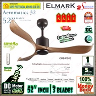 Elmark Ceiling Fan AEROMATICS 32 DC Motor 52 inches Remote Control Ceiling Fan ((6 Speed reversible)
