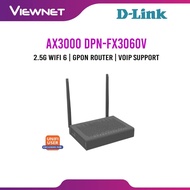 D-LINK MODEM GPON ROUTER  2.5G WIFI 6 DB AX3000 VOIP SUPPORT (DPN-FX3060V)