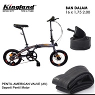 KINGLAND Bicycle Inner Tube 16 x 1.75 - 2.00 AV Inner Tube 16 x 175 - 200