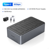 ORICO 4 Bay 2.5/3.5 "แท่นอุปกรณ์เชื่อมต่อฮาร์ดดิสพร้อมโคลนออฟไลน์1:3 5Gbps ความเร็ว80TB ขยายความจุแผ