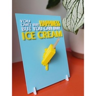 LUUS -ICECREAM Painting l 3D Printed Plastic Painting, Dopamine Decor