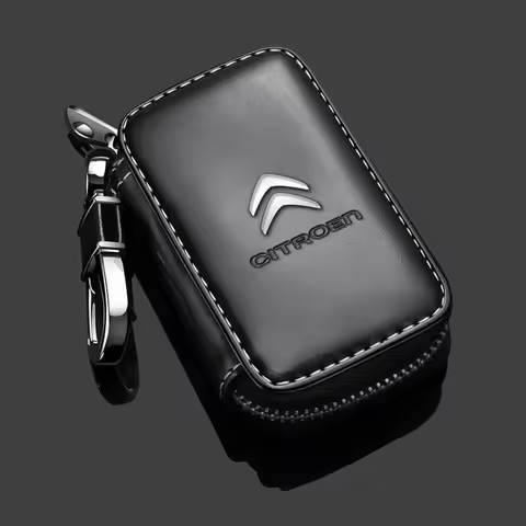 Leather Car Key Holder Car Keychain Bag Organizer Car Key Case for Citroen C4 C3 C5 C1 C2 Berlingo C