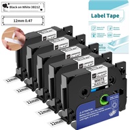 Laminated Label Tapes for Brother Label Maker,D210S H1100 D480BT P780BT E1000 P3200 ,(1/3/5 Packs),1