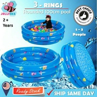 Jollybee 3 Rings Inflatable Round Swimming Pool Children Bathtub
