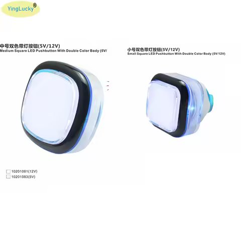 1pcs Arcade buttons 33mm 50mm square 12v 5v Arcade LED push button for arcade video games ps5 Raspbe