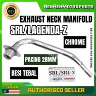 YAMAHA LAGENDA110-Z / SRL-Z RACING EXHAUST NECK 28MM CHROME RACING MANIFOLD 28MM CHROME SDC HIGH QUA