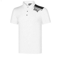 PXG เสื้อยืดกางเกงเล่นกอล์ฟผู้ชายพิมพ์ลายเสื้อโปโลแขนสั้นระบายอากาศแห้งเร็วแบบหลวมกีฬากอล์ฟฤดูร้อน