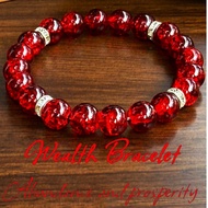 1pc/Set Stretch Bracelet - 10mm Glass Crystal Bead, Unisex, Attract Wealth & Good Luck, October Birt