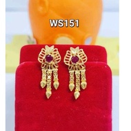 Wing Sing 916 Gold Earrings / Subang Indian Design  Emas 916 (WS151)