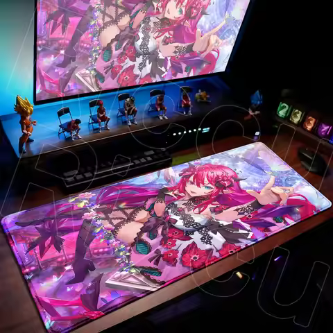 E-sports Gamer Keyboard Desk Rug Large Laptop Keyboard Mat Hololive Kawaii Girl Irys Anime Mousepad 