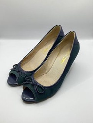 SENSE1991-藍色絨面魚口鞋