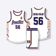 Basketball Uniform Suit Men Narrow Shoulder Competition Training Uniform Jersey Printed Team Uniform