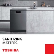 Toshiba 14 Place Setting UV-LED STERILIZER Free Standing Dish Washer DW-14F2(BS)-MY DW-14F2 洗碗机