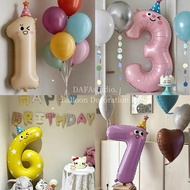 Dopamine Fun Number Balloon Children Birthday Decoration Decoration Boys Girls Photo Props Star Deco
