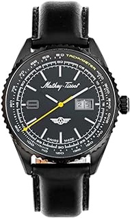 Men's Atlas MTWG9001102 Swiss Quartz Watch, BLACK, 21MM, Mathey Tissot Atlas Collection Three Hand Date Watch