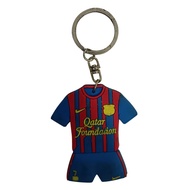 FC Barcelona Qatar Foundation Rubber Keyring - David Villa #7