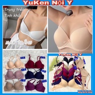 Code 522-Women's Plain Bra, 1cm Thin Padded, Underwire - Boya Women's Plain Bra with 2 Back Hooks to