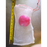 FRUIT NET BAG or Fruit Mesh Bag 15 cm x 25 cm for pest prevention.