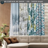 SCS.MY AB Curtain Mix Hook/Eyelet Mix Langsir Blackout (250cm-260cm)