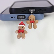 Mobile Phone Anti-dust Plug Mobile Phone Anti-dust Plug Hanging Christmas Teddy Bear Mobile Phone Ac