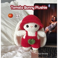 Handmade Crochet Tomato Bunny Plushie | Crochet Bunny | Crochet Amigurumi