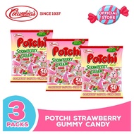 Columbia Candies Potchi Strawberry Cream Gummy Candy Bundle of 3