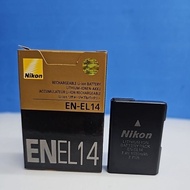 Original NIKON EN-EL14a Lithium RECHARGEABLE BATTERY 1030 mAH (1year warranty) For Nikon D3100/3200/
