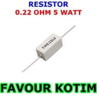 RESISTOR 0.22 OHM 5 WATT 5 PERCENT R 5W FVKOTIM