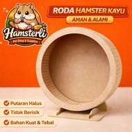 25 CM Silent Wooden Hamster Wheel - Model Wheel Silent suitable for Syria, Campbell, Winter white - 