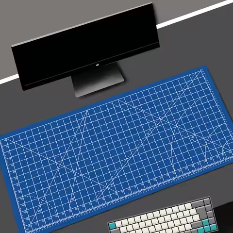 Blue Art Mouse Pad Kawaii Gaming Pad on The Table Setup Gamer Accessories Anime Mouse Mats Table Mat