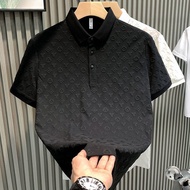 224polo men's polo shirt white patterned polo shirt collared shirt plain black polo shirt embroidere
