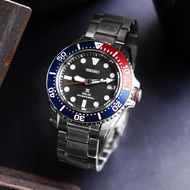 Seiko Prospex SNE591P1 Sea Black Analog Solar Pepsi Bezel Men's Diver's Watch