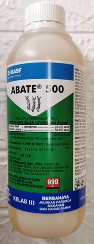 BASF Abate 500E Aedes 100% Original Chemical Mosquito Larvae Killer 1 liter