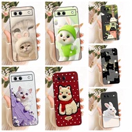 Cute Cartoon Phone Case For Google Pixel 8a GKV4X G6GPR / Pixel 9a GXQ96 GTF7P Cover Soft Black Sili