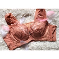 42C 95C Peach Floral Unwired Bra