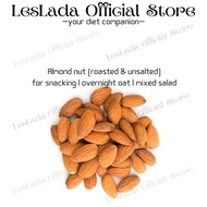 Almond nut. Roasted unsalted. Healthy snack. High protein. Eat Clean. Keto. Atkins. No salt. Repacki