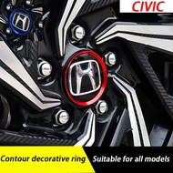 For Honda CIVIC Wheel hub modification decorative ring Wheel cap decorative sticker