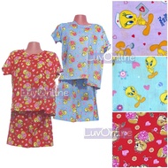 Tweety bird looney tunes ASSORTED cartoon terno shorts set kids adults short sleepwear cute girls