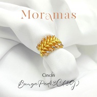 Moramas Dubai PADDY 3C Ring 916 Gold/Cincin BUNGA PADI 3C Emas 916/稻谷3色戒指916金 #Rose Gold