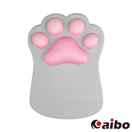 aibo Q彈3D立體貓掌 護腕滑鼠墊-氣質灰