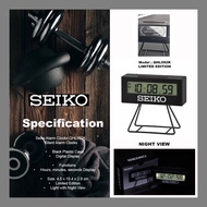Seiko LIMITED EDITION Black Timer Alarm Clock (QHL092K)