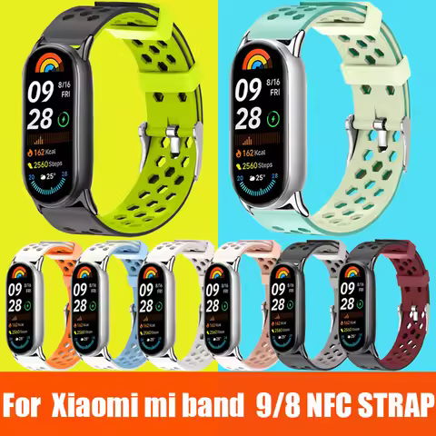 two-tone band strap For Xiaomi Band 9 strap mi band 8 Strap Band Replace band Silicone Strap mi Smar