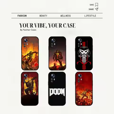 Cool Game H-DOOM Eternal-S Phone Case For Slim Black Xiaomi 11 12 Redmi Note 11 5G 8T 9A 9 10T Note 