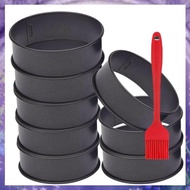 [P K A M] 8 Pack Stainless Steel English Muffin Rings 4 Inch Crumpet Rings Nonstick Pastry Ring Mold