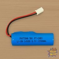 PHYTONA Lithium Baterai Charger Type Li-On 14500MAH 3.7Volt Socket 2 Pin Batre Speaker Bluetooth RC