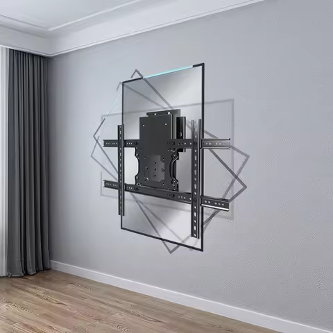 Vertical and Horizontal Rotating TV Wall Mount for 37-75 inch LED LCD Screen, Support Phone Cast to
